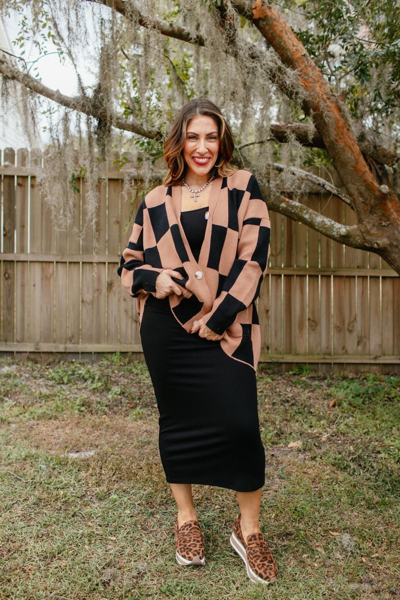Checkmate Cardigan - Macoma Boutique220 Cardigans/Kimonos