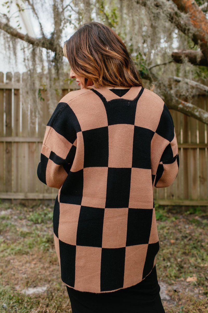 Checkmate Cardigan - Macoma Boutique220 Cardigans/Kimonos