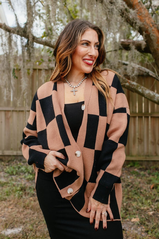 Checkmate Cardigan - Macoma Boutique220 Cardigans/Kimonos