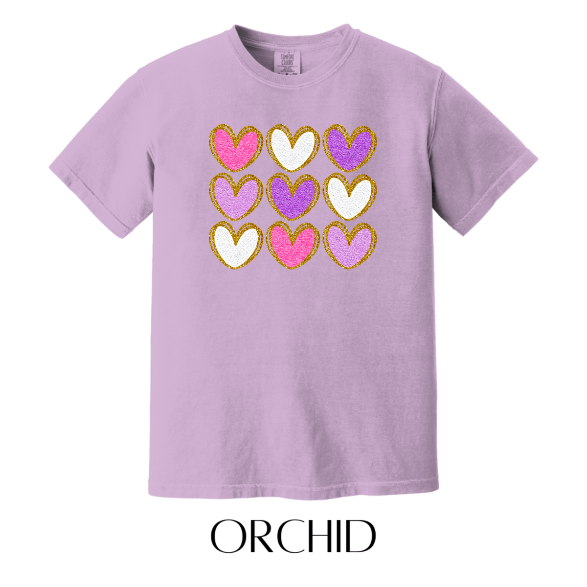 Chenille Hearts Graphic Tee - FINAL SALE - Macoma Boutique555 Presales
