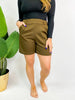 Chic & Comfy Belt Loop Shorts in Brown - Reg & Curvy - Macoma Boutique180 Shorts