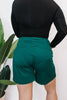 Chic & Comfy Belt Loop Shorts in Hunter - Reg & Curvy - Macoma Boutique180 Shorts