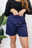Chic & Comfy Belt Loop Shorts in Navy - Reg & Curvy - Macoma Boutique180 Shorts