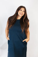 Chic & Simple Dress In Navy - Macoma Boutique250 Dresses