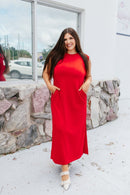 Chic & Simple Dress In Red - Macoma Boutique250 Dresses