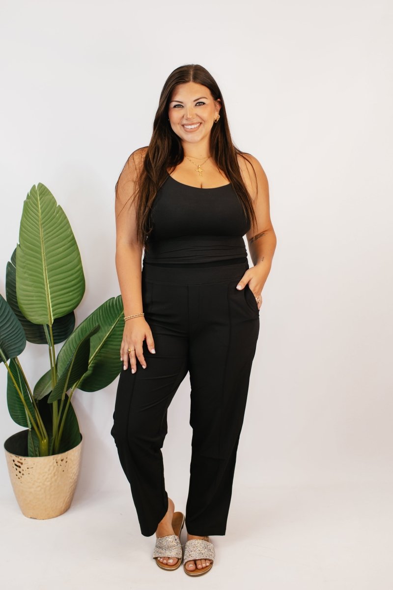 City Chic Tapered Black Trousers - Macoma Boutique210 Other Bottoms