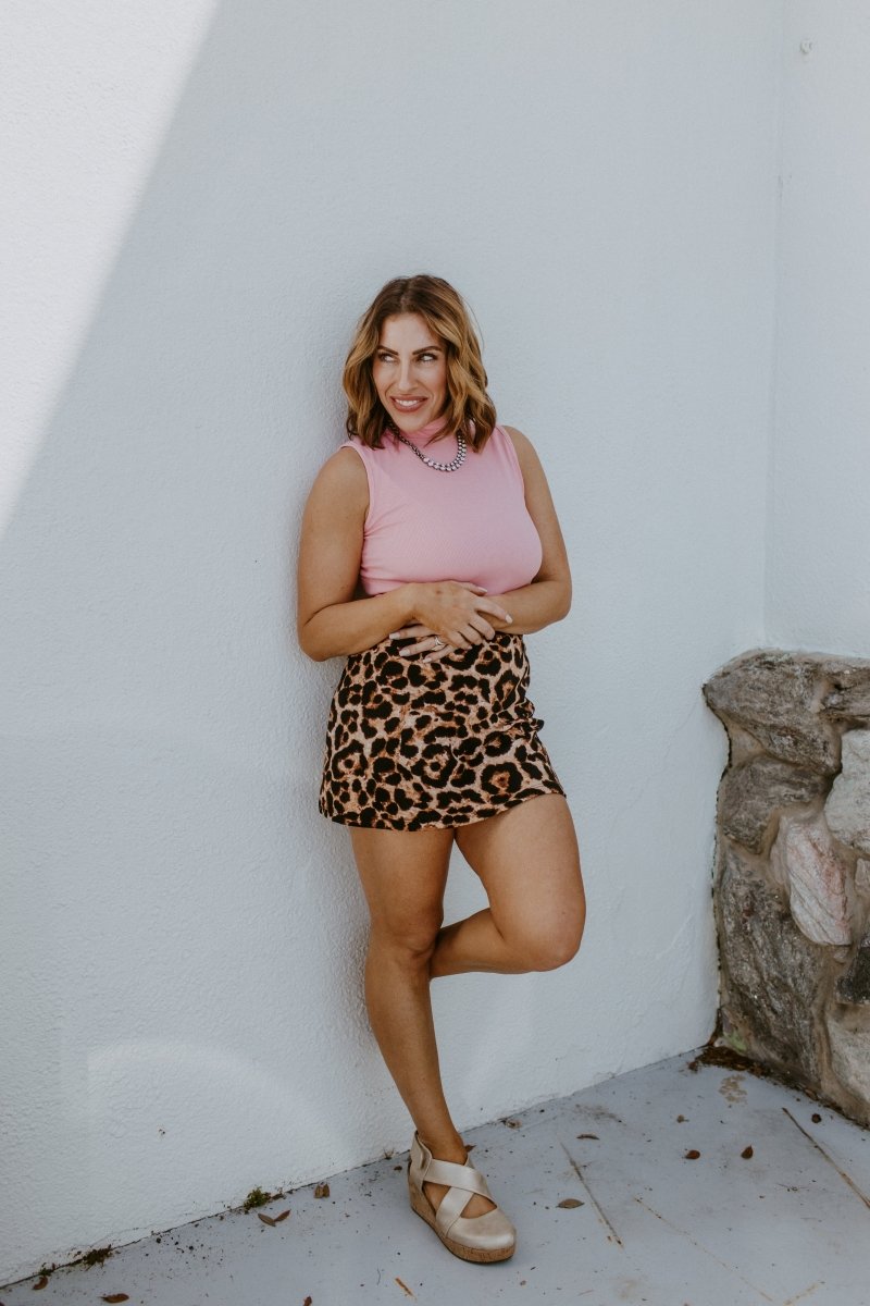 Classic Crush Mini Skirt In Cheetah - Reg & Curvy - Macoma Boutique200 Skirts