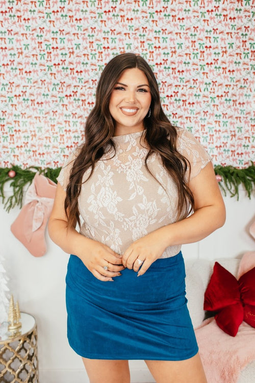 Classic Crush Mini Skirt In Teal - Reg & Curvy - Macoma Boutique200 Skirts