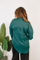 Classic Kathryn Button Up Top in Forest Green - Reg & Curvy - Macoma Boutique120 Long Sleeve