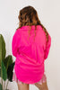 Classic Kathryn Button Up Top in Hot Pink - Reg & Curvy - Macoma Boutique120 Long Sleeve