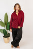 Classic Kathryn Button Up Top in Maroon - Reg & Curvy - Macoma Boutique120 Long Sleeve