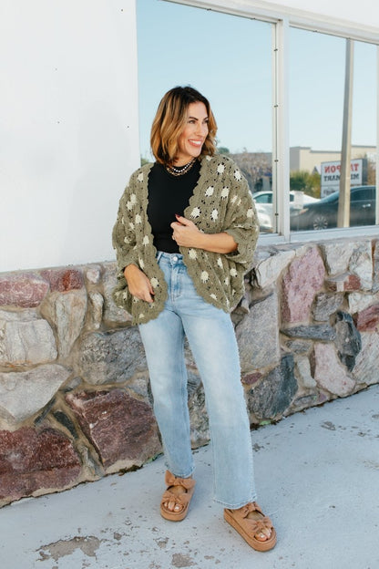 Close Knit Cardigan In Olive - Macoma Boutique220 Cardigans/Kimonos