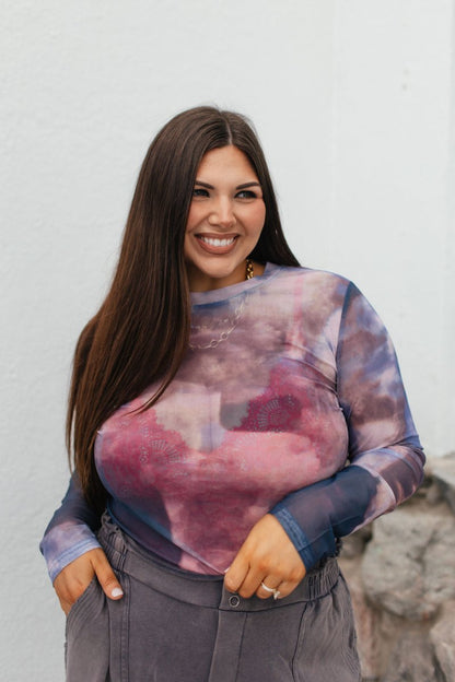 Cloud Nine Mesh Top - Reg & Curvy - Macoma Boutique120 Long Sleeve