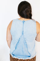 Cloud Wash Denim Top - FINAL SALE - Macoma Boutique110 Tanks