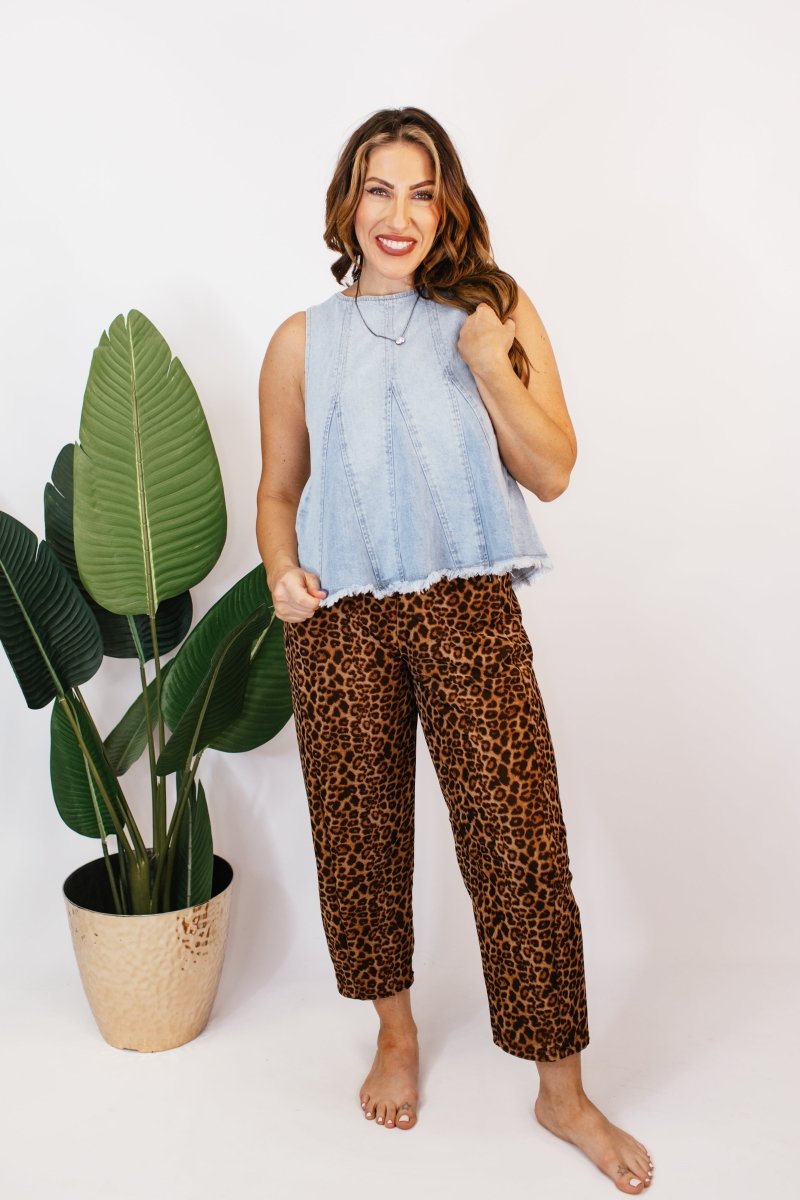 Cloud Wash Denim Top - FINAL SALE - Macoma Boutique110 Tanks