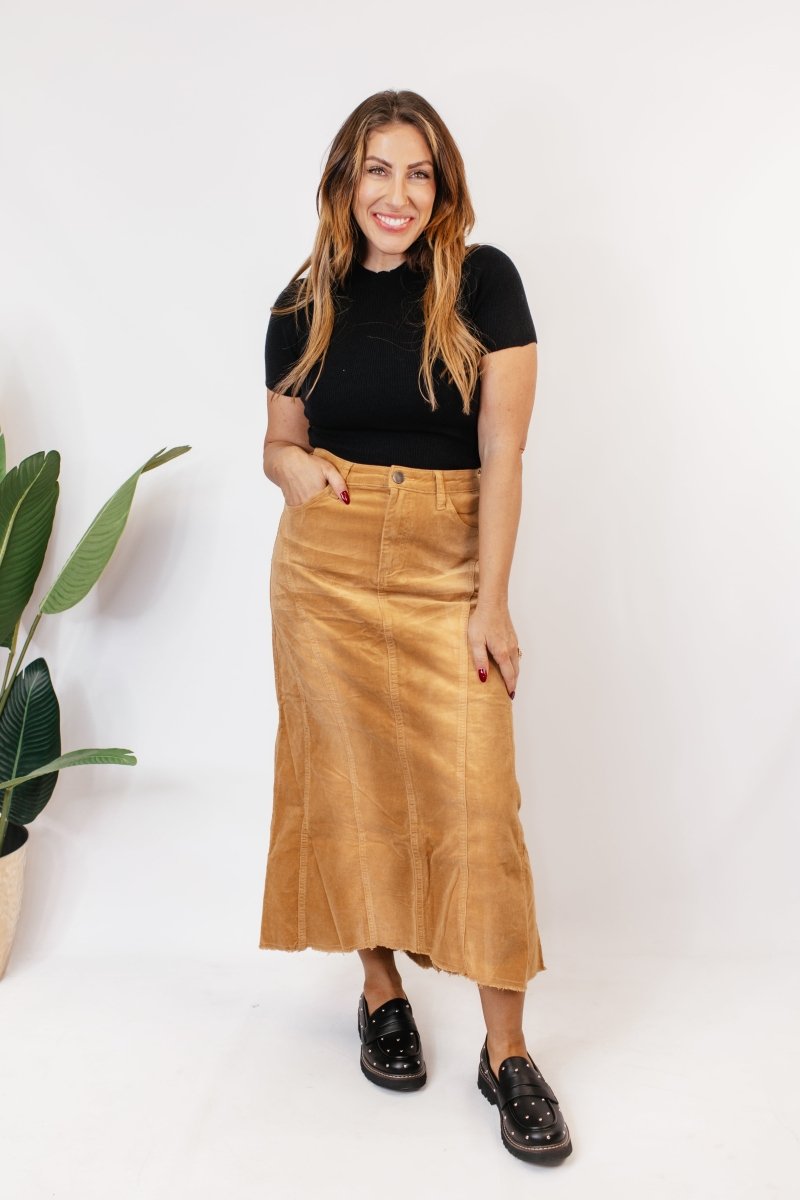 Coastal Cool Corduroy Skirt