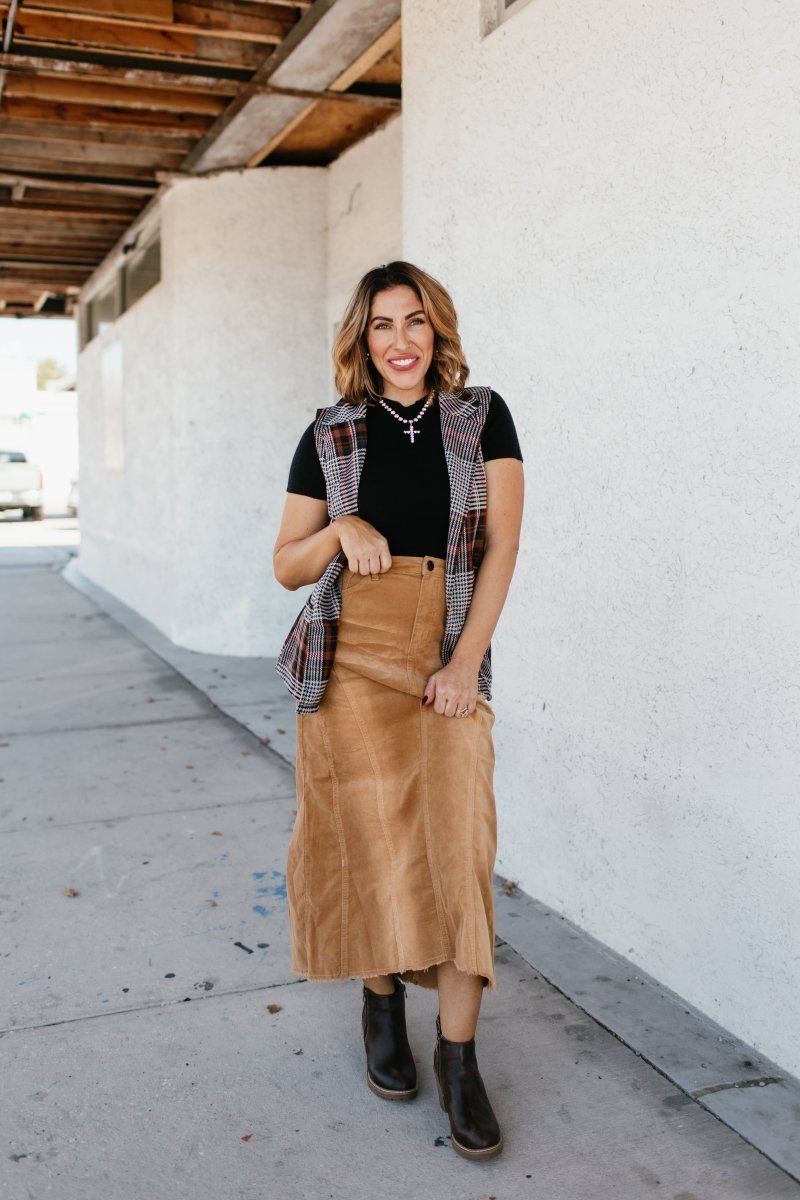 Coastal Cool Corduroy Skirt
