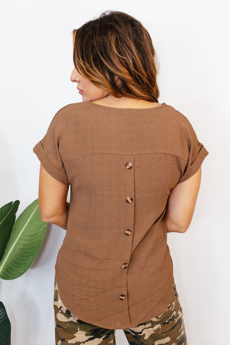Cocoa Casual Top - Reg & Curvy - FINAL SALE - Macoma Boutique100 Short Sleeve