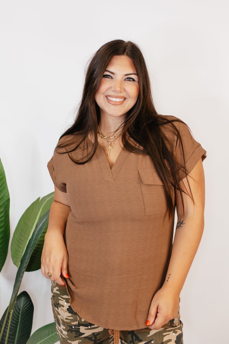 BLACK FRIDAY DEAL: Cocoa Casual Top - Reg & Curvy - FINAL SALE