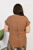 Cocoa Casual Top - Reg & Curvy - FINAL SALE - Macoma Boutique100 Short Sleeve