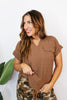 Cocoa Casual Top - Reg & Curvy - FINAL SALE - Macoma Boutique100 Short Sleeve