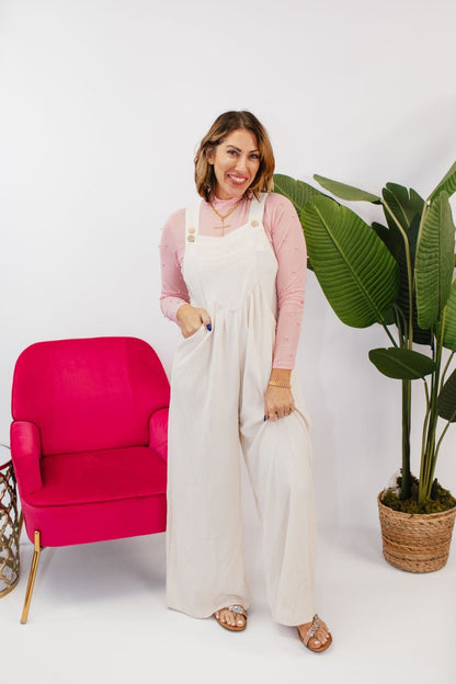 Coconut Cream Jumpsuit - Macoma Boutique260 Jumpsuits/Rompers/Overalls