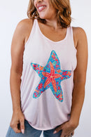 Colorful Starfish Graphic Tank Top - FINAL SALE - Macoma Boutique555 Presales