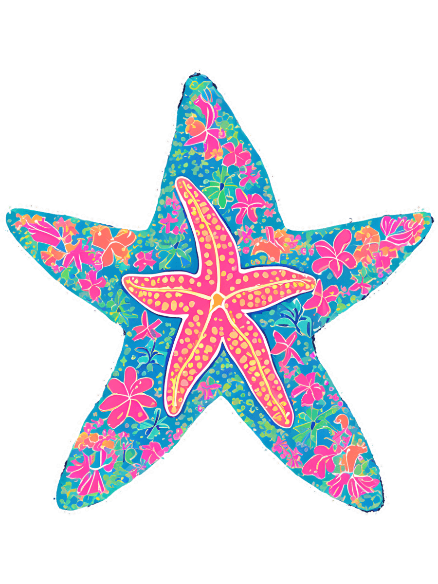 Colorful Starfish Graphic Tank Top - FINAL SALE - Macoma Boutique555 Presales