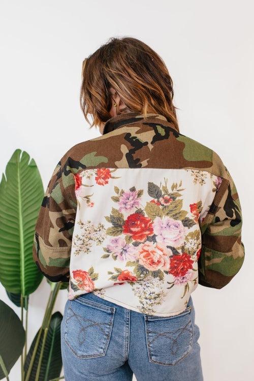 Combat Spark Camo Jacket In Floral - Macoma Boutique240 Jackets/Blazers