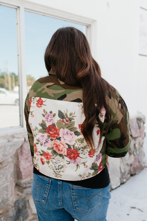 Combat Spark Camo Jacket In Floral - Macoma Boutique240 Jackets/Blazers