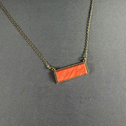 Coral Glow Bar Necklace - Macoma Boutique315 Jewelry