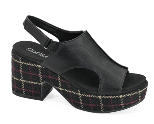 Corky's Black 2 Miss Carley Shoes - Macoma Boutique302 Wedges & Heels
