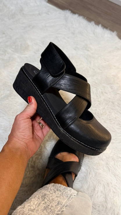Corky's Black Bring It In Sandals - Macoma Boutique302 Wedges & Heels