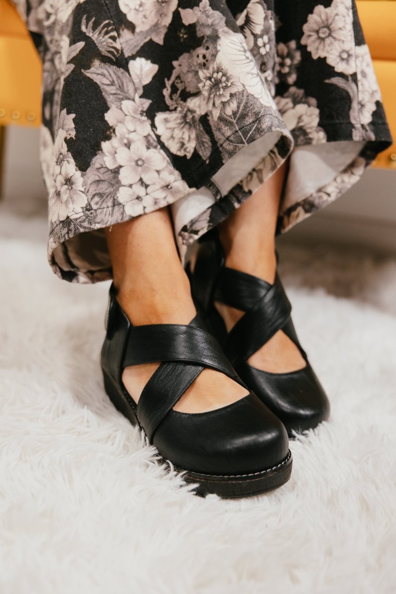 Corky's Black Bring It In Sandals - Macoma Boutique302 Wedges & Heels