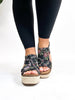 Corky's Black Brocade Floral Freddie Wedges - FINAL SALE - Macoma Boutique302 Wedges & Heels