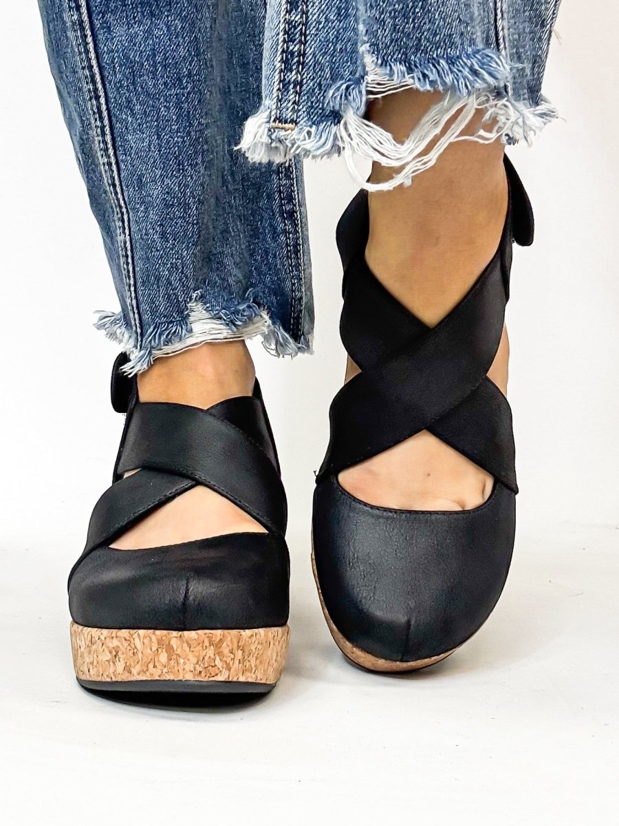 Corky's Black Case Closed Shoes - Macoma Boutique302 Wedges & Heels