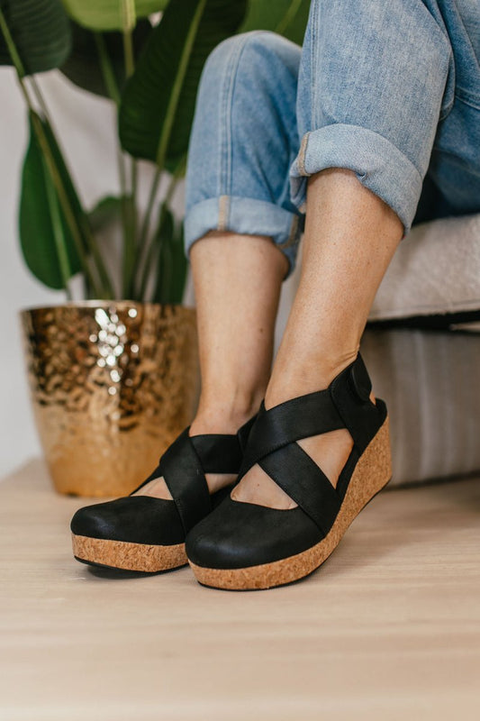 Corky's Black Case Closed Shoes - Macoma Boutique302 Wedges & Heels