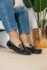 Corky's Black Crinkle Patent Penny For Your Thoughts Shoes - Macoma Boutique305 Flats