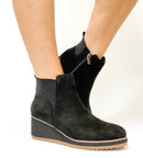 Corky's Black Faux Suede Apple Sauced Boots - Macoma Boutique303 Mules & Boots