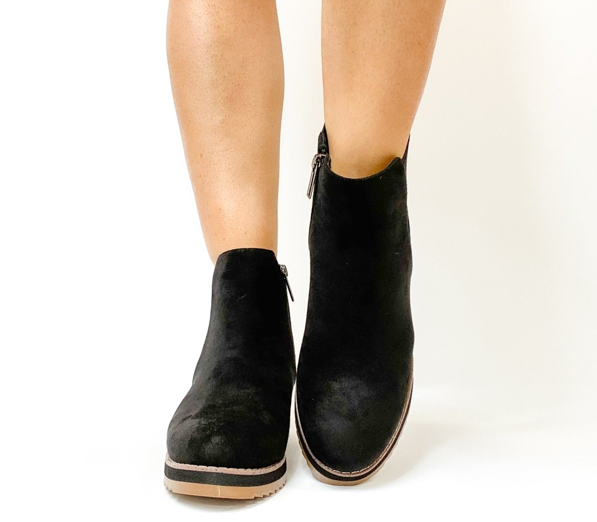 Corky's Black Faux Suede Apple Sauced Boots - Macoma Boutique303 Mules & Boots