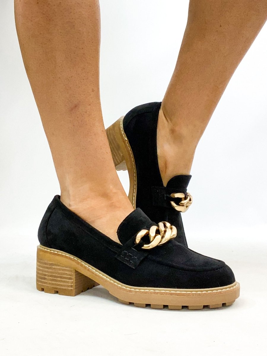 Corky's Black Faux Suede Brunch Vibes Shoes - Macoma Boutique303 Mules & Boots