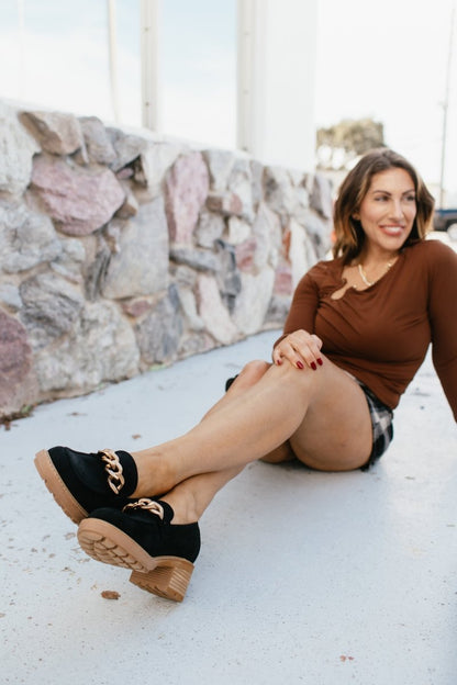 Corky's Black Faux Suede Brunch Vibes Shoes - Macoma Boutique303 Mules & Boots