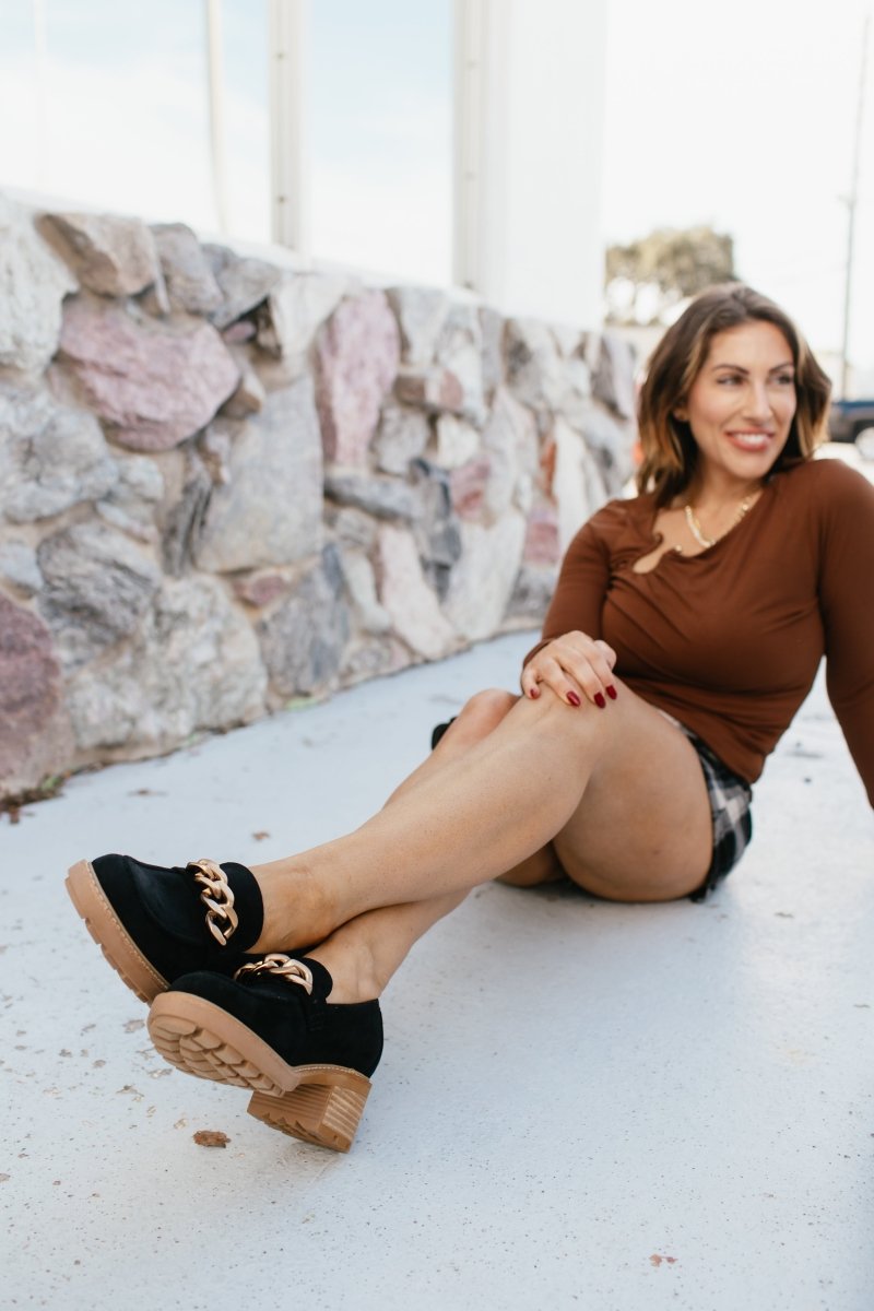 Corky's Black Faux Suede Brunch Vibes Shoes