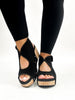 Corky's Black Faux Suede Frisky Sandals - Macoma Boutique302 Wedges & Heels