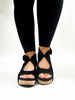 Corky's Black Faux Suede Frisky Sandals - Macoma Boutique302 Wedges & Heels