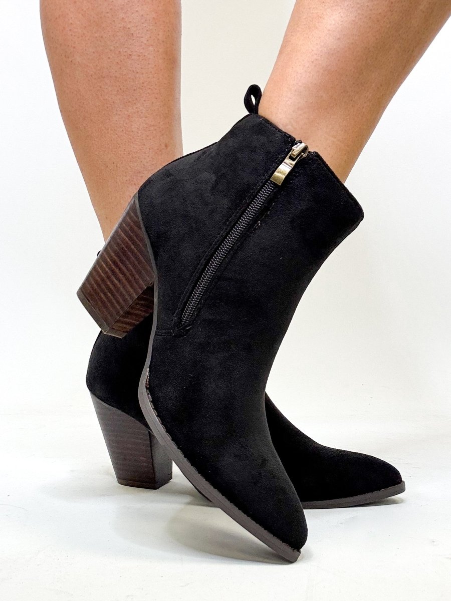 Corky's Black Faux Suede High Standards Boots