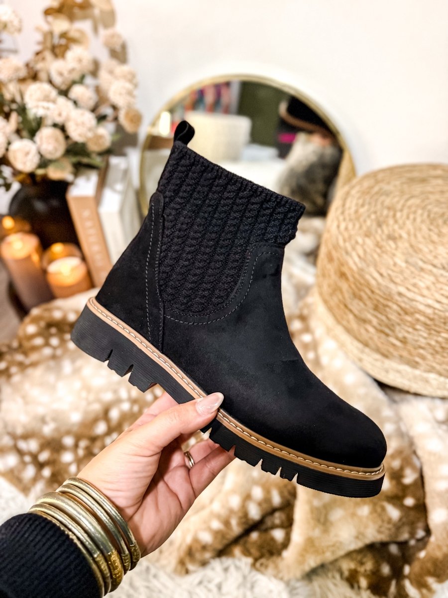 Corky's Black Faux Suede Keep Me Warm Boots - Macoma Boutique303 Mules & Boots