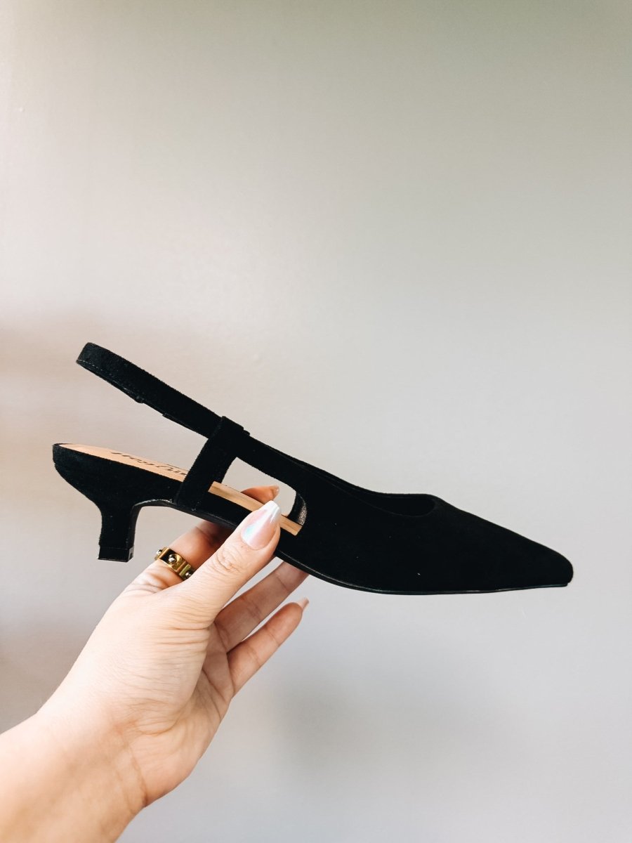 Corky's Black Faux Suede Kit N Caboodle Hells - Macoma Boutique302 Wedges & Heels
