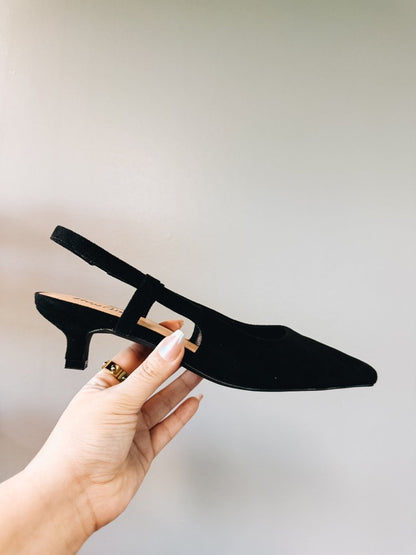 Corky's Black Faux Suede Kit N Caboodle Hells - Macoma Boutique302 Wedges & Heels
