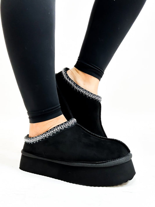 Corky's Black Faux Suede Pillow Talk Shoes - Macoma Boutique303 Mules & Boots